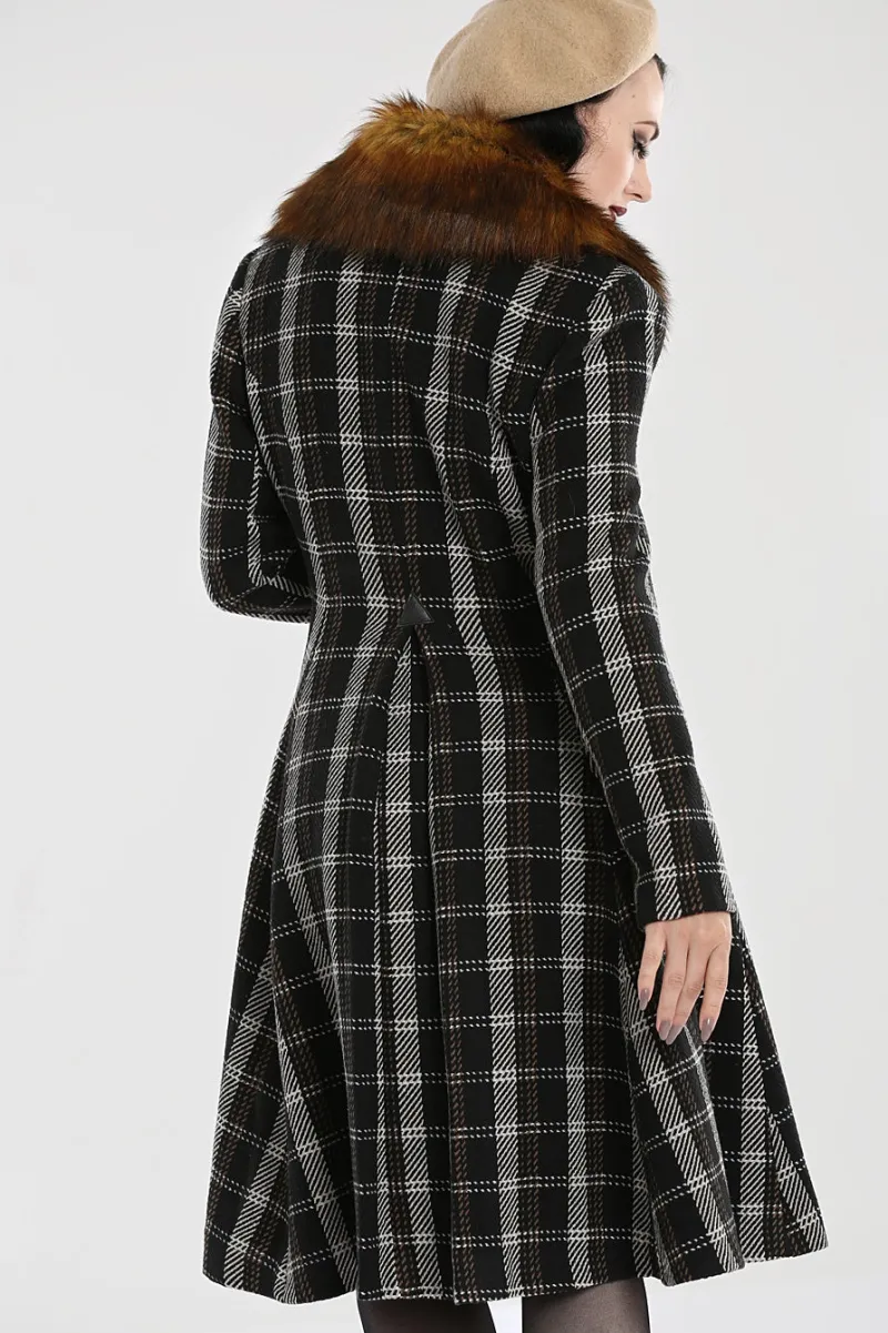 Hell Bunny Coats & Jackets|Coats & Jackets>Brooklyn Coat Brown