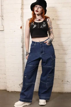 Hell Bunny Trousers & Shorts|Trousers & Shorts>Cameron Jeans Blue