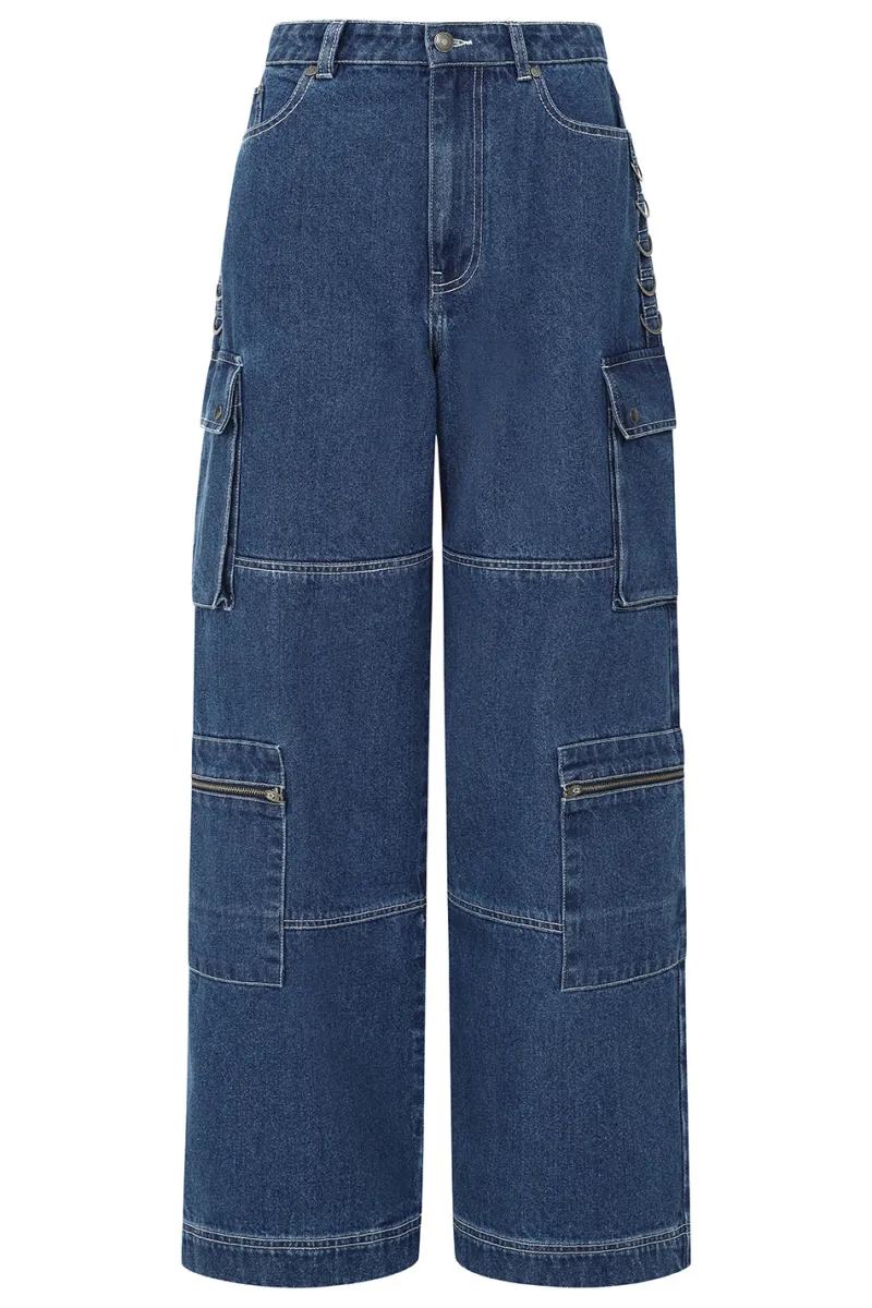 Hell Bunny Trousers & Shorts|Trousers & Shorts>Cameron Jeans Blue