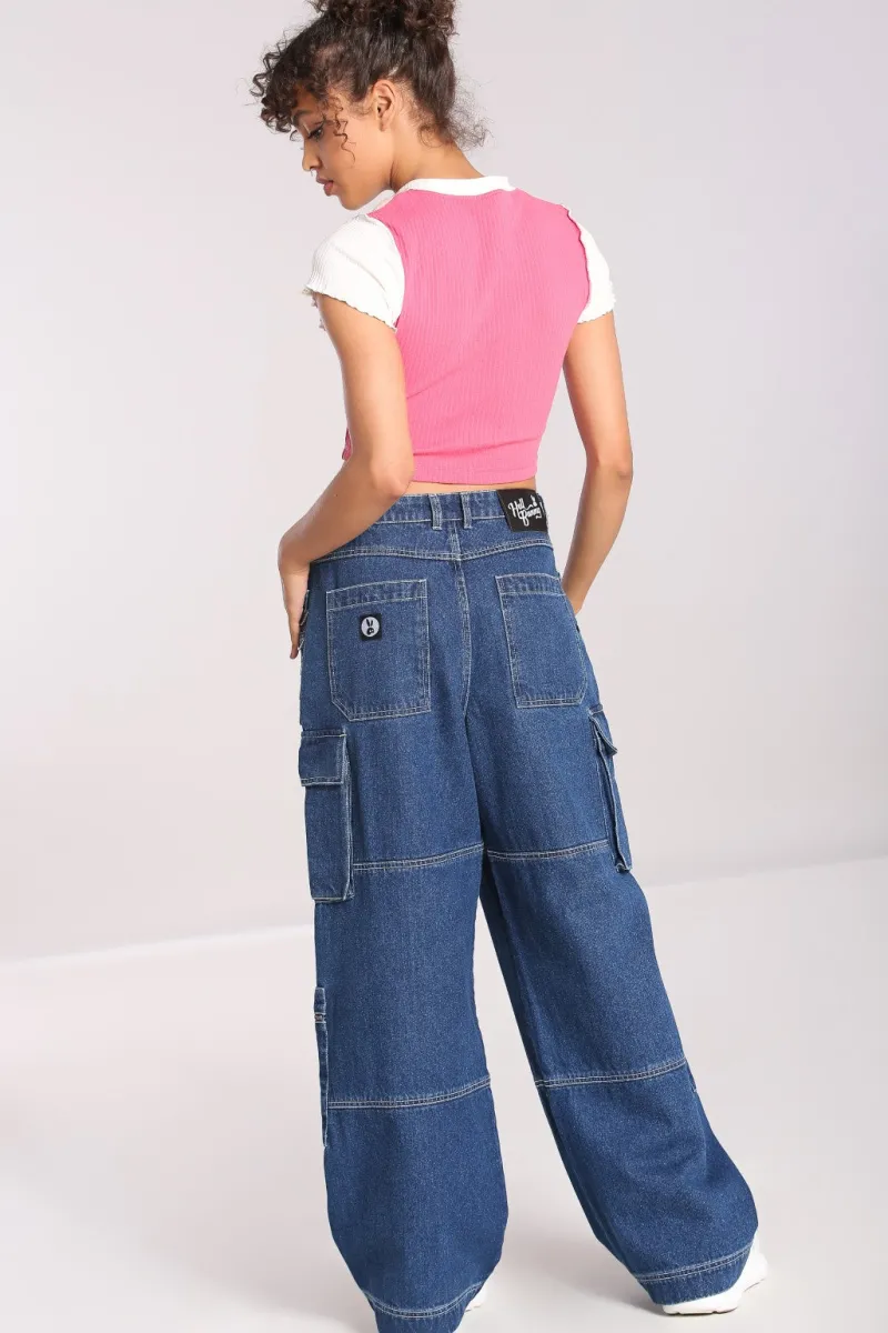 Hell Bunny Trousers & Shorts|Trousers & Shorts>Cameron Jeans Blue