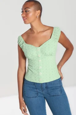 Hell Bunny Tops|Tops>Celia Top Mint