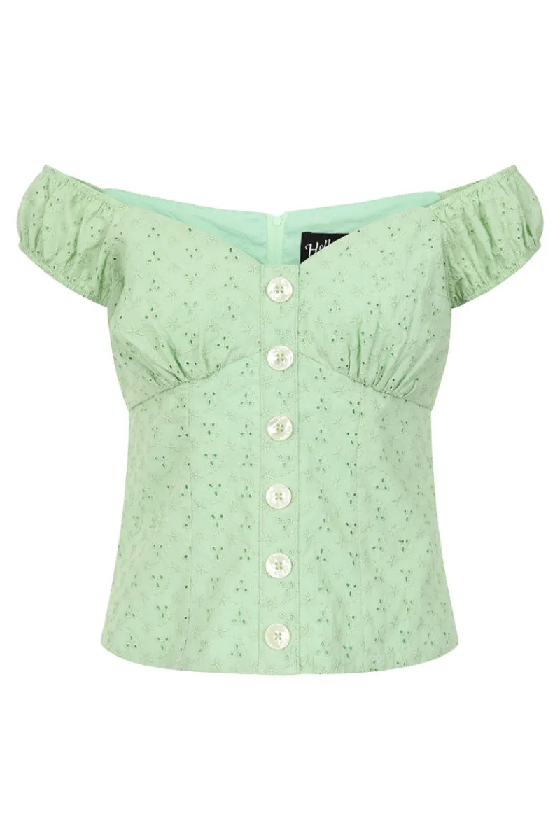 Hell Bunny Tops|Tops>Celia Top Mint