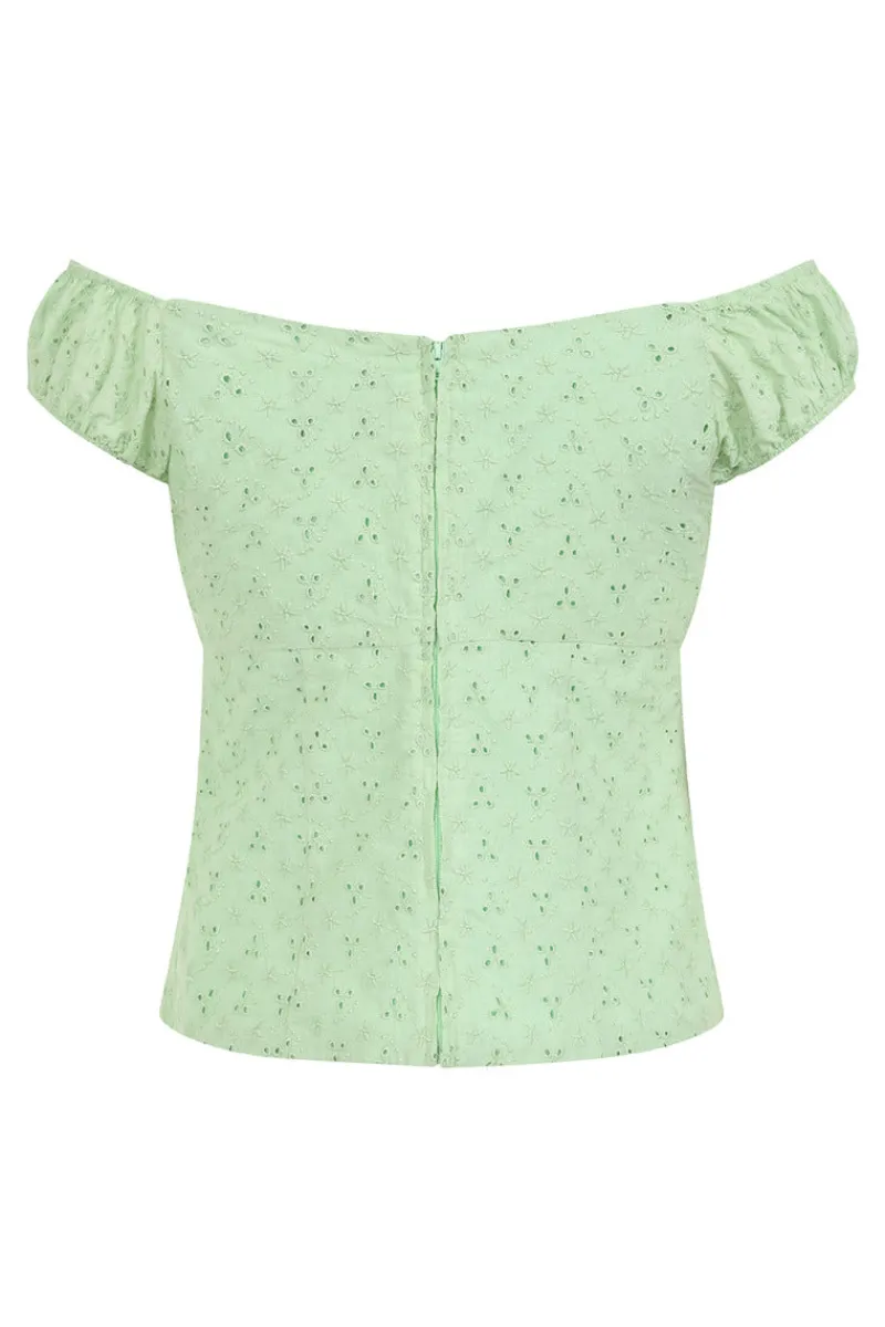Hell Bunny Tops|Tops>Celia Top Mint
