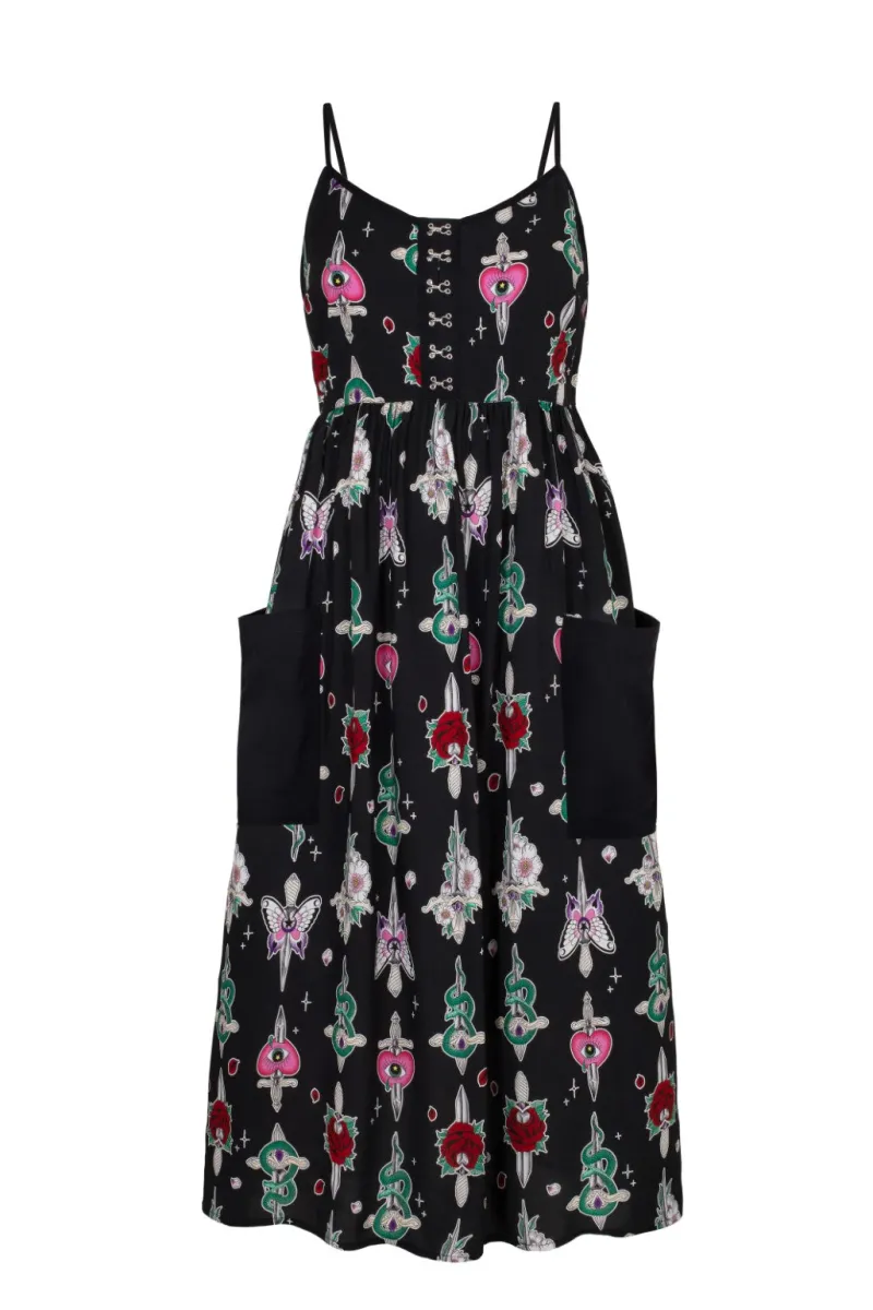 Hell Bunny Dresses>Cersei Maxi Dress Black