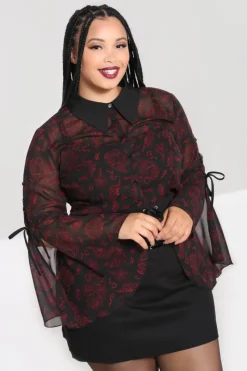 Hell Bunny Tops|Blouses>Clarice Blouse Black