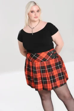 Hell Bunny Skirts|Skirts>Clementine Mini Skirt Orange