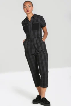 Hell Bunny Jumpsuits & Playsuits|Jumpsuits & Playsuits>Cobain Boilersuit Grey