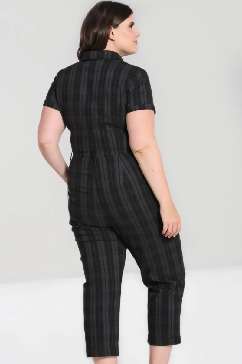 Hell Bunny Jumpsuits & Playsuits|Jumpsuits & Playsuits>Cobain Boilersuit Grey