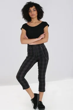Hell Bunny Trousers & Shorts|Trousers & Shorts>Cobain Capris Grey