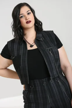 Hell Bunny Tops|Tops>Cobain Vest Grey