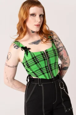 Hell Bunny Tops|Tops>Corey Corset Green