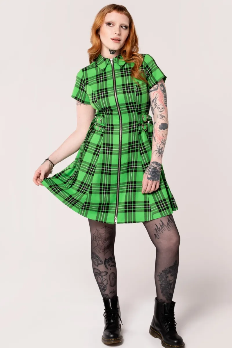 Hell Bunny Dresses|Mini Dresses>Corey Dress Green