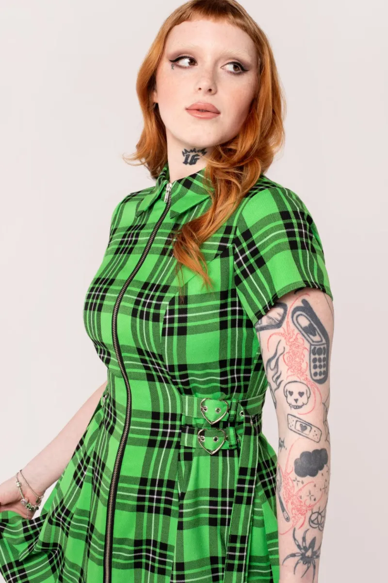 Hell Bunny Dresses|Mini Dresses>Corey Dress Green