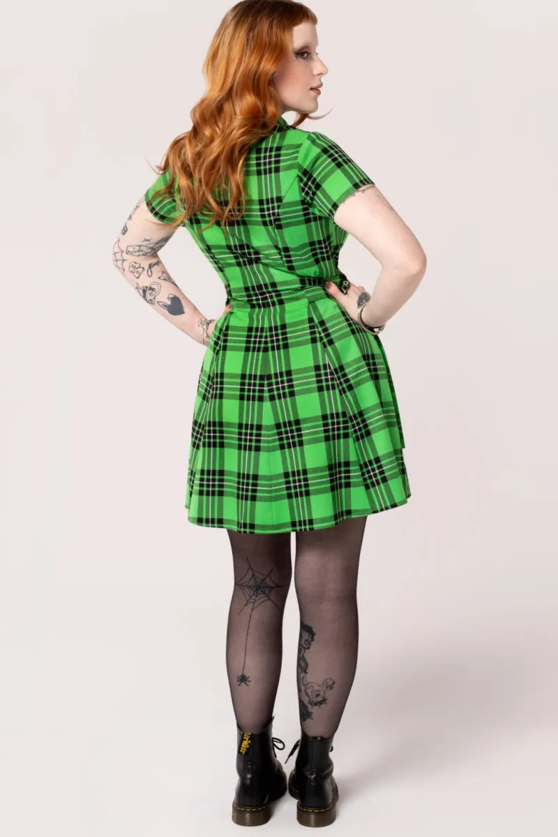 Hell Bunny Dresses|Mini Dresses>Corey Dress Green