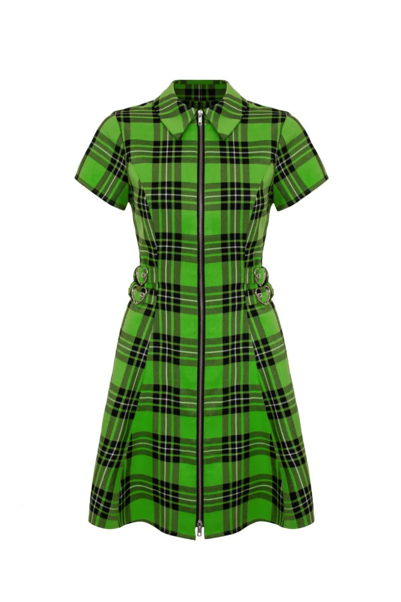 Hell Bunny Dresses|Mini Dresses>Corey Dress Green