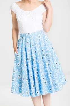 Hell Bunny Skirts|Skirts>Daphne 50's Skirt Blue