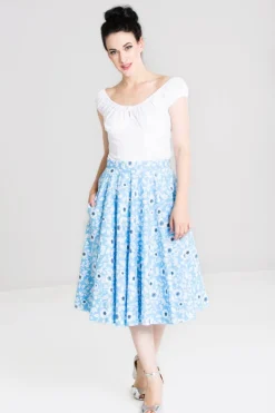 Hell Bunny Skirts|Skirts>Daphne 50's Skirt Blue