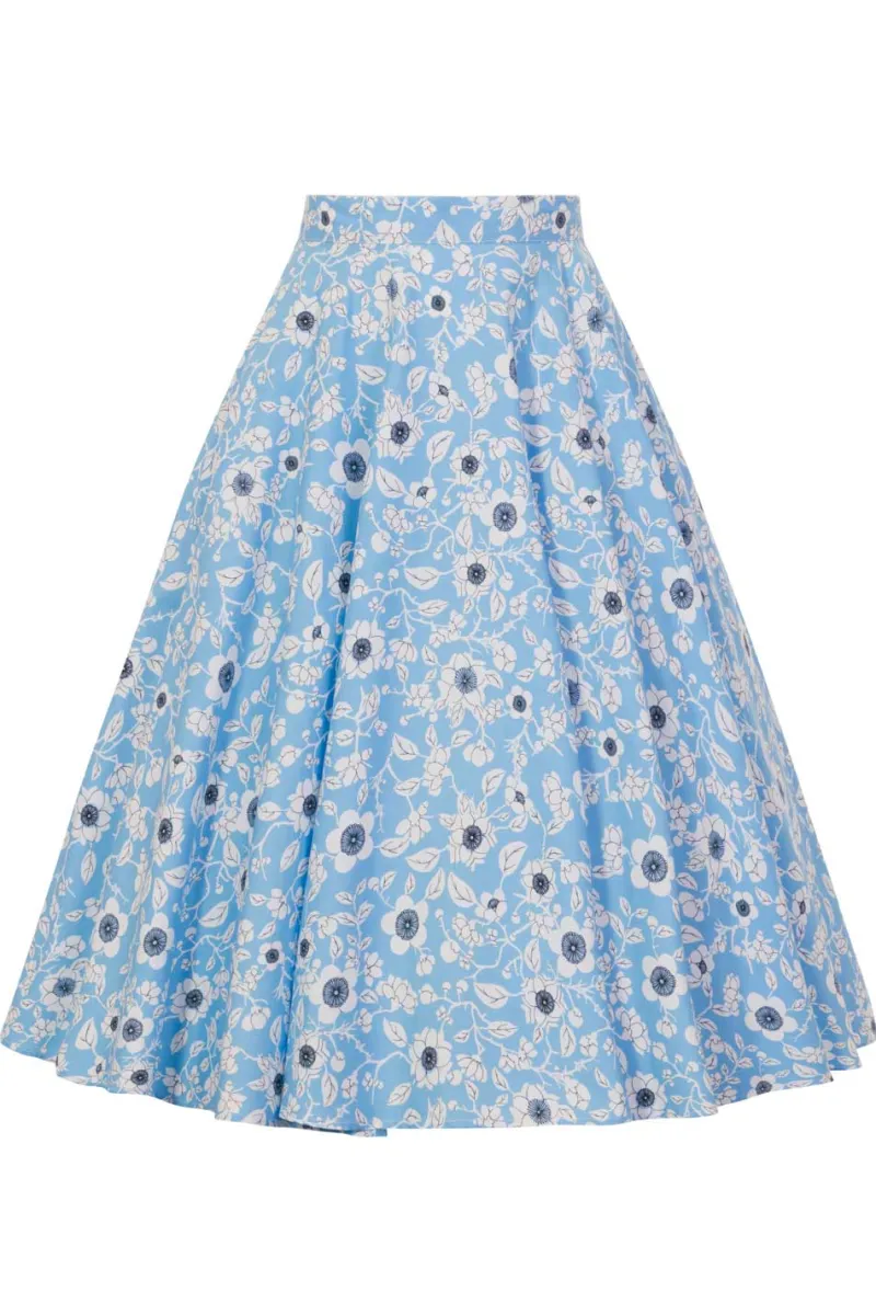 Hell Bunny Skirts|Skirts>Daphne 50's Skirt Blue