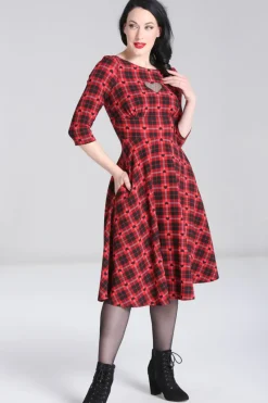 Hell Bunny Dresses|Dresses With Pockets>Date Night Midi Dress Red