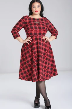 Hell Bunny Dresses|Dresses With Pockets>Date Night Midi Dress Red