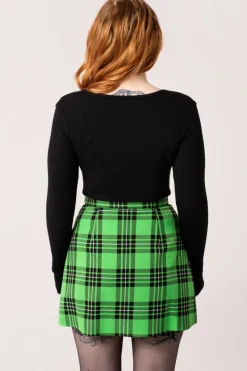 Hell Bunny Tops|Knitwear>Death Or Glory Top Black