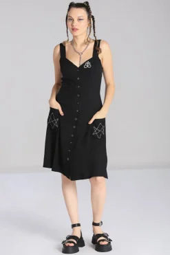 Hell Bunny Dresses|Dresses With Pockets>Destroya Knee Dress Black