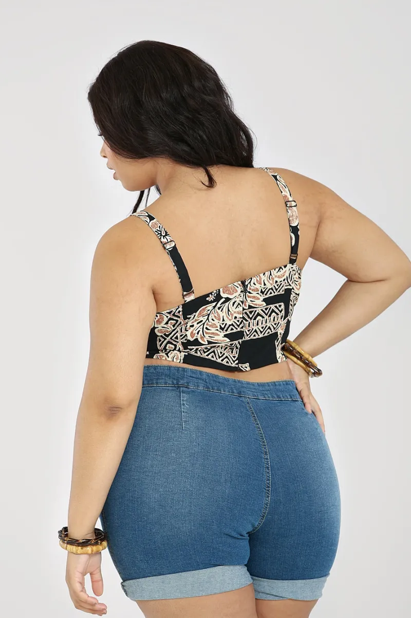 Hell Bunny Tops|Tops>Dominique Crop Top Black