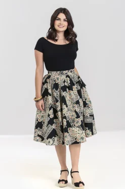 Hell Bunny Skirts|Skirts>Dominique 50's Skirt Black