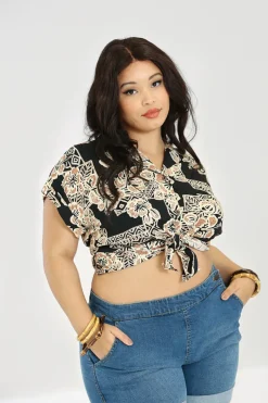 Hell Bunny Tops|Blouses>Dominique Shirt Black