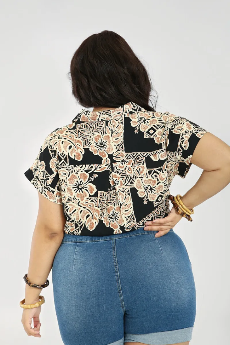 Hell Bunny Tops|Blouses>Dominique Shirt Black