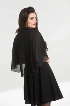 Hell Bunny Blouses|Tops>Draco Blouse Black
