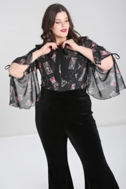 Hell Bunny Tops|Blouses>Duality blouse Black