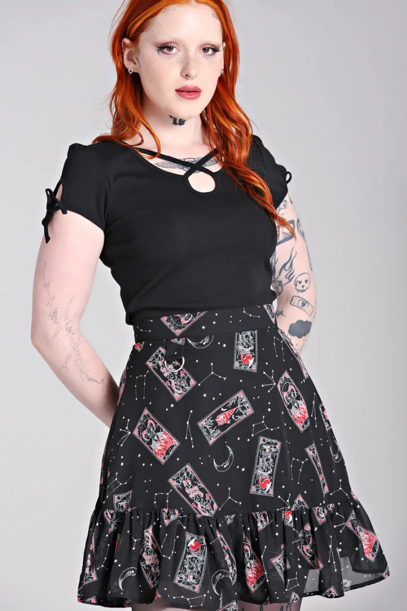 Hell Bunny Skirts|Skirts>Duality Skirt Black