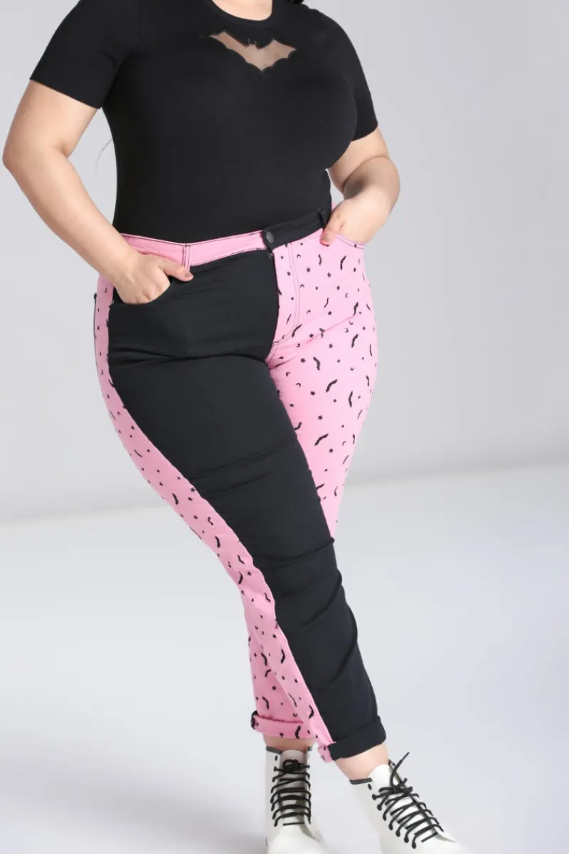 Hell Bunny Trousers & Shorts|Trousers & Shorts>Duo Bat Jeans
