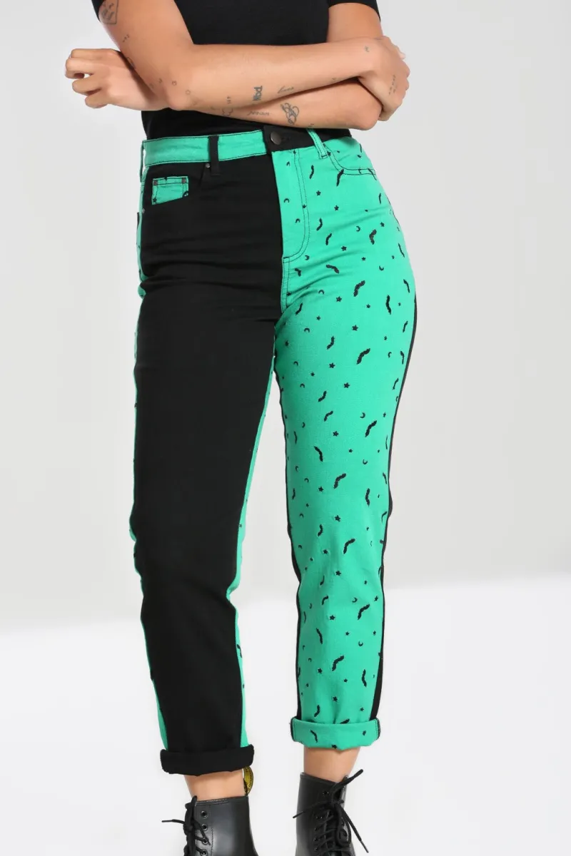 Hell Bunny Trousers & Shorts|Trousers & Shorts>Duo Bat Jeans