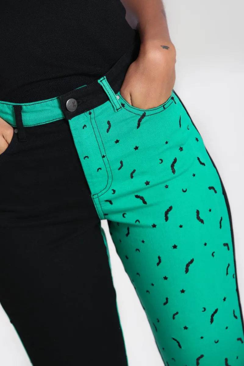 Hell Bunny Trousers & Shorts|Trousers & Shorts>Duo Bat Jeans