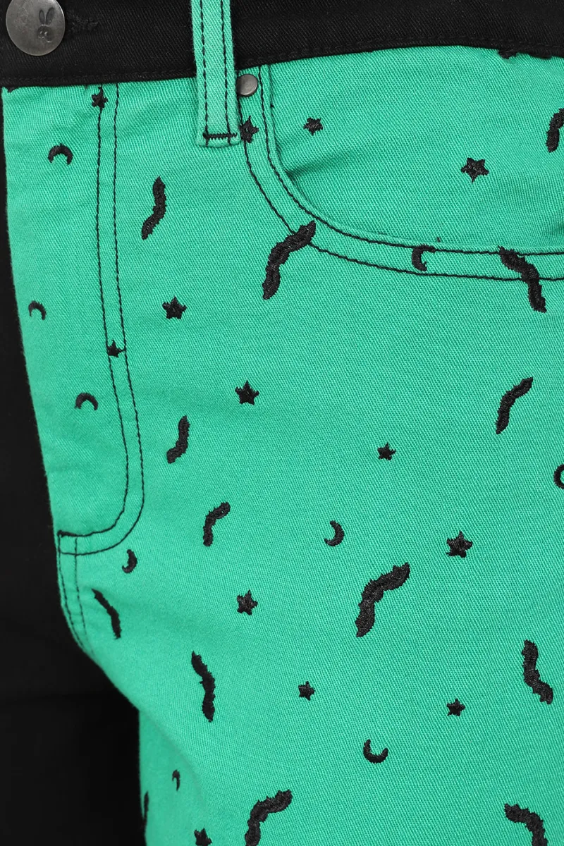 Hell Bunny Trousers & Shorts|Trousers & Shorts>Duo Bat Jeans