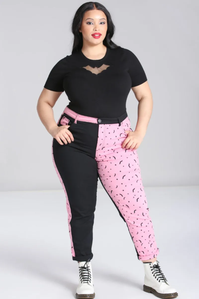 Hell Bunny Trousers & Shorts|Trousers & Shorts>Duo Bat Jeans