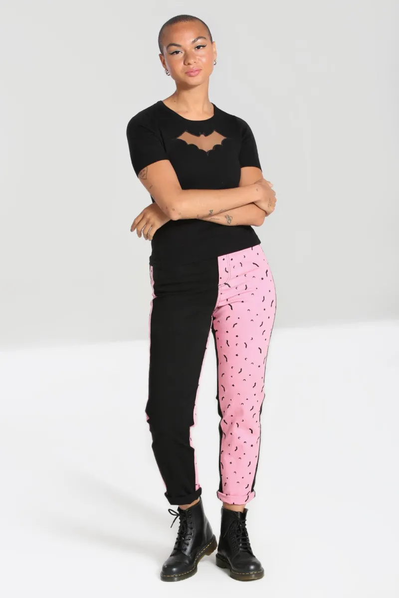 Hell Bunny Trousers & Shorts|Trousers & Shorts>Duo Bat Jeans