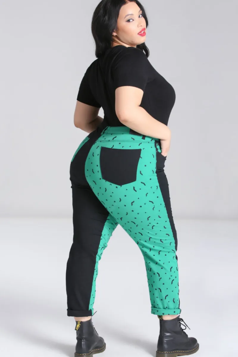 Hell Bunny Trousers & Shorts|Trousers & Shorts>Duo Bat Jeans