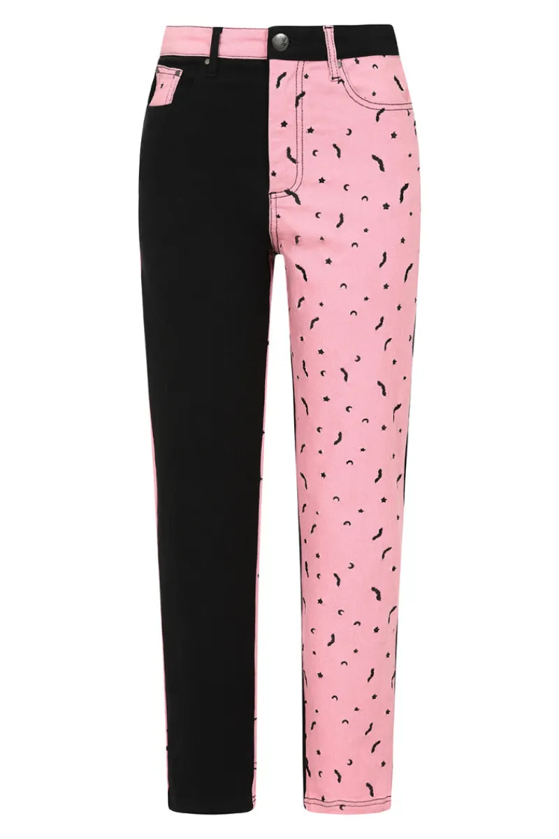 Hell Bunny Trousers & Shorts|Trousers & Shorts>Duo Bat Jeans
