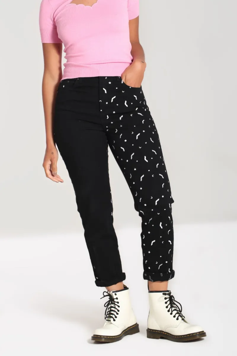 Hell Bunny Trousers & Shorts|Trousers & Shorts>Duo Bat Jeans