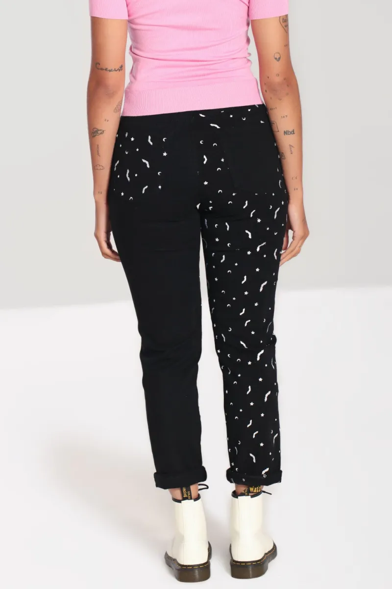 Hell Bunny Trousers & Shorts|Trousers & Shorts>Duo Bat Jeans