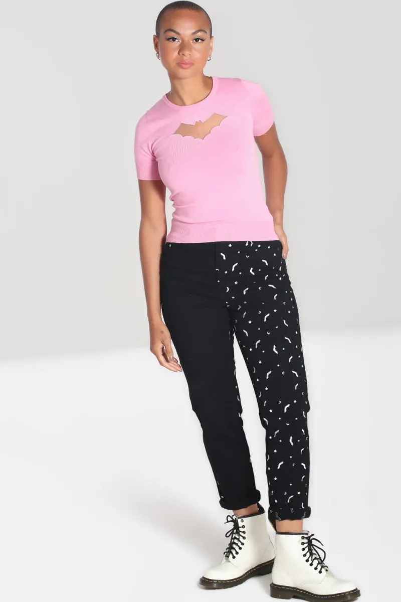Hell Bunny Trousers & Shorts|Trousers & Shorts>Duo Bat Jeans