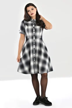 Hell Bunny Dresses|Dresses>Eddystone Mid Dress Grey
