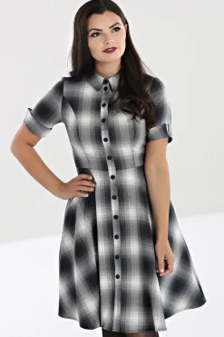 Hell Bunny Dresses|Dresses>Eddystone Mid Dress Grey