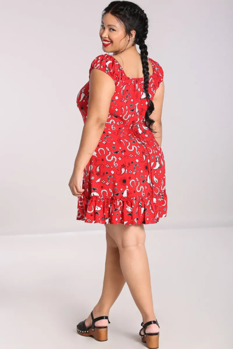 Hell Bunny Dresses|Dresses>Emmylou Mini Dress Red