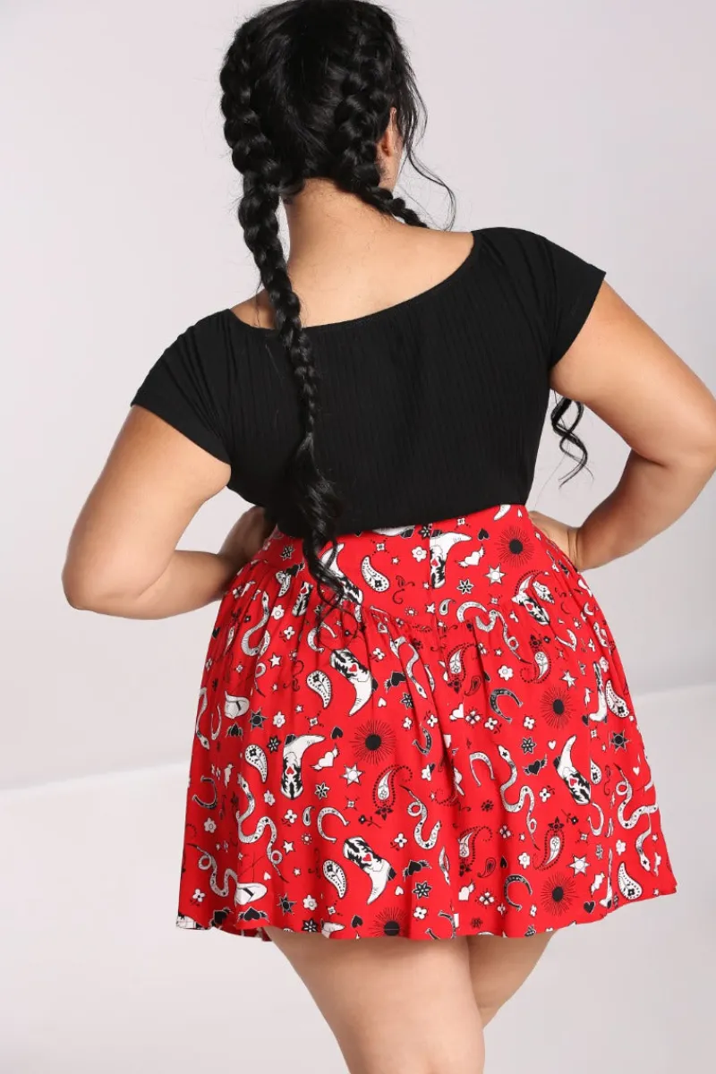 Hell Bunny Skirts|Skirts>Emmylou Skirt Red