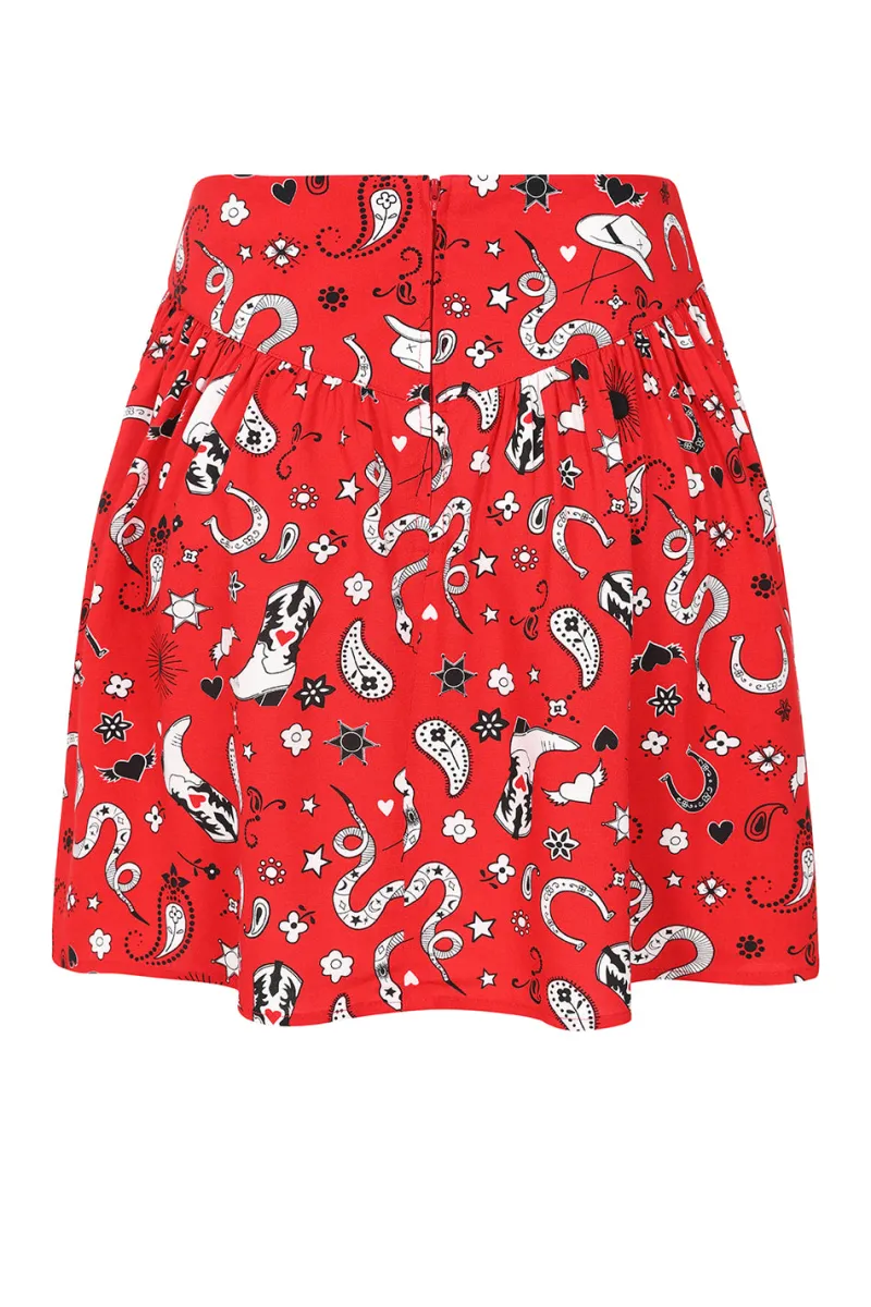 Hell Bunny Skirts|Skirts>Emmylou Skirt Red