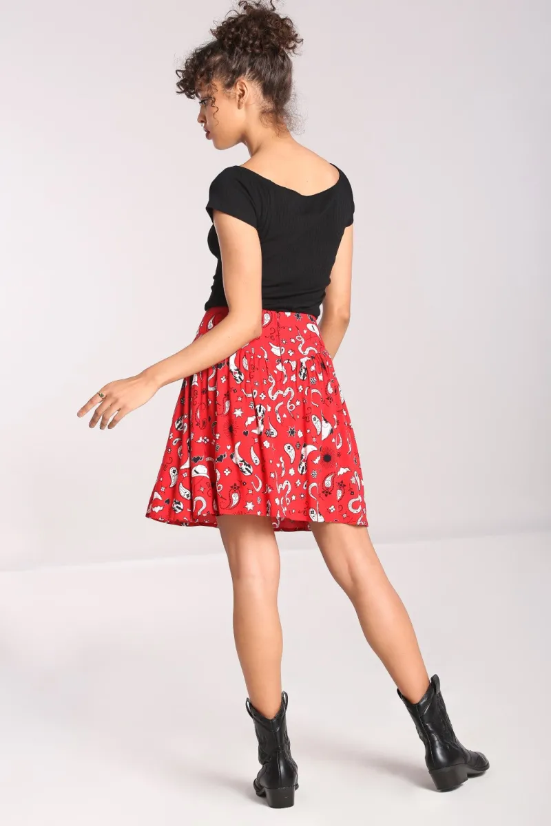 Hell Bunny Skirts|Skirts>Emmylou Skirt Red